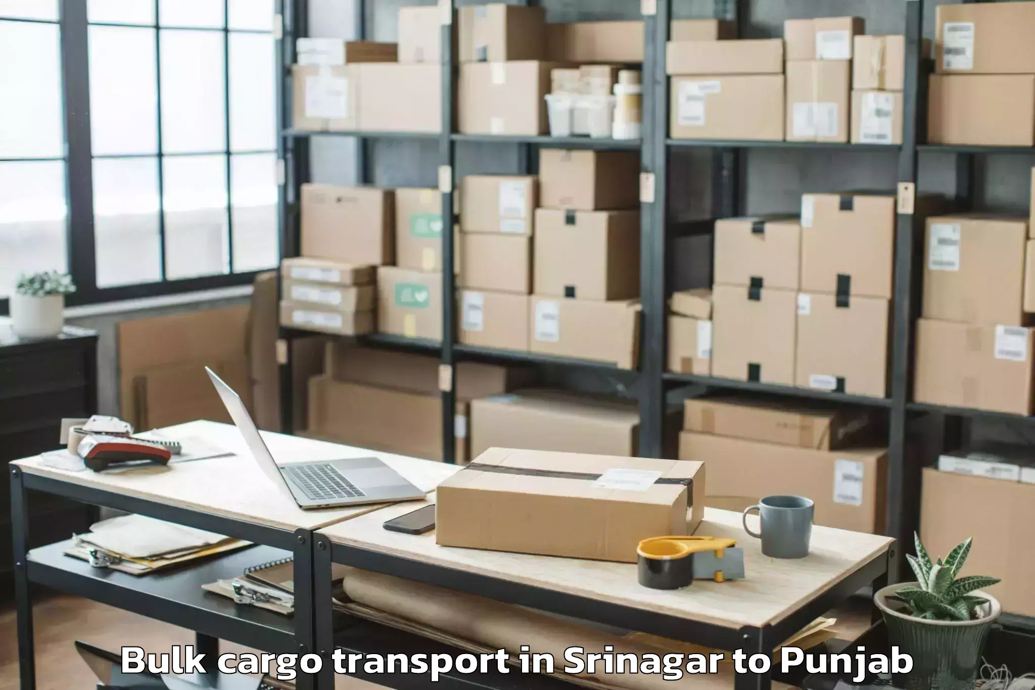 Srinagar to Pathankot Bulk Cargo Transport Booking